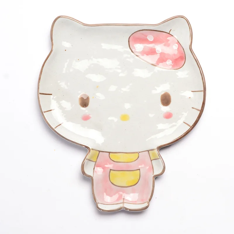 2 Ручная роспись hello kitty кофейные кружки Миски Наборы посуды десертные тарелки чашки и кружки Посуда - Цвет: 2