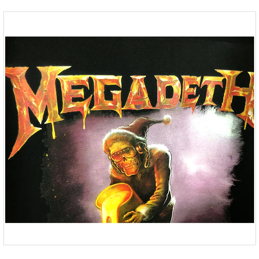 Bloodhoof Megadeth Thrash Metal Heavy Metal черные мужские футболки унисекс хлопковая Футболка Азиатский размер