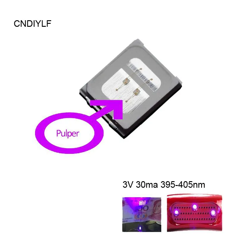 Новое поступление 0 1 W UV 2835 Smd LED 3V 30mA Быстрая доставка 50 шт./лот|2835 smd|2835 smd led3v led |
