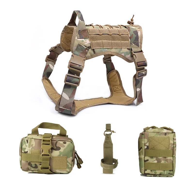 multicam set Военный тактический жилет для собак, Охотничий Жилет для собак, жилет для прогулок, походов, охоты, тактический военный - Цвет: multicam set