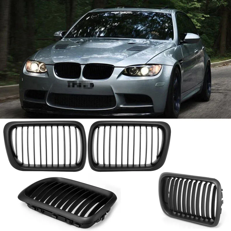 1 пара ABS передний капот ноздри грили черный глянец Fit BMW E36 3 ей серии 1997 1998 1999 Авто