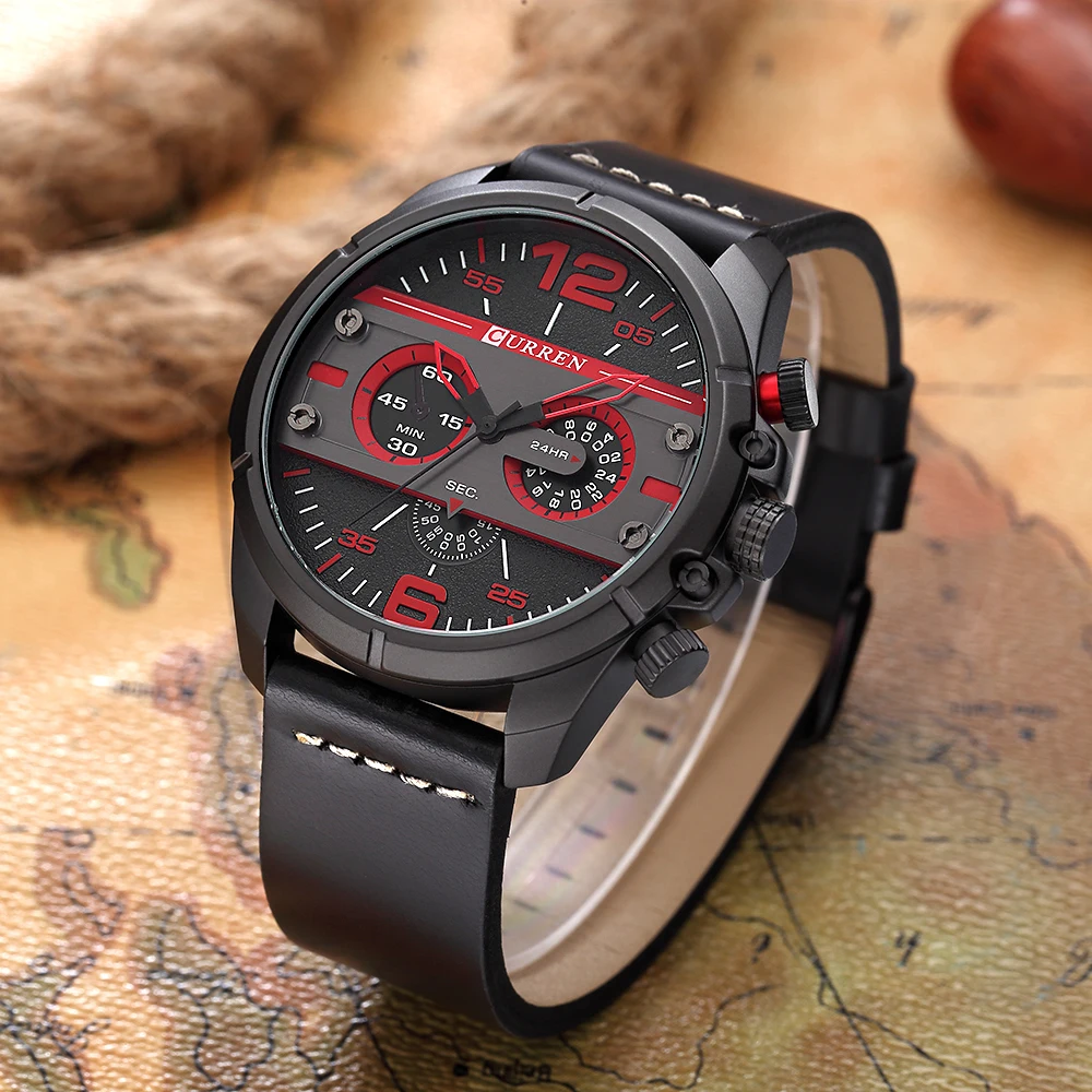 Curren Мужские спортивные часы Топ бренд Роскошные кварцевые мужские