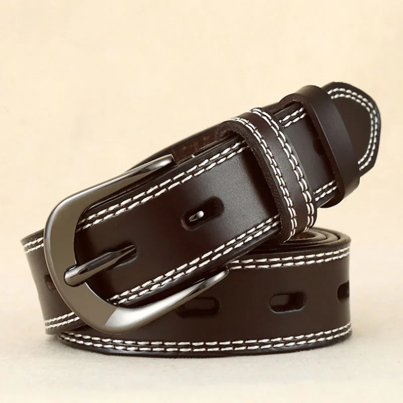 [JAMONT] Fashion Style Pin Buckle Belt Women Genuine Leather Belts Female Strap Waist Size 105-115cm W357 | Аксессуары для одежды