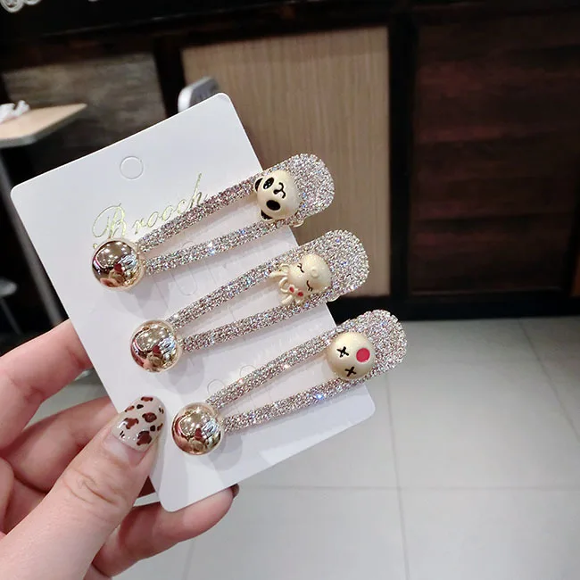 Новинка 2019 модные заколки невидимки для волос с изображением утки оленя кролика