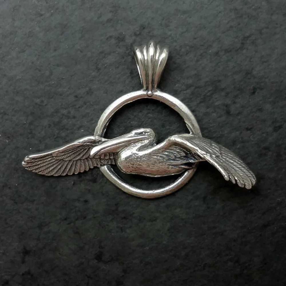 Модное ожерелье с подвеской для женщин в форме Пеликана подвеска из нержавеющей