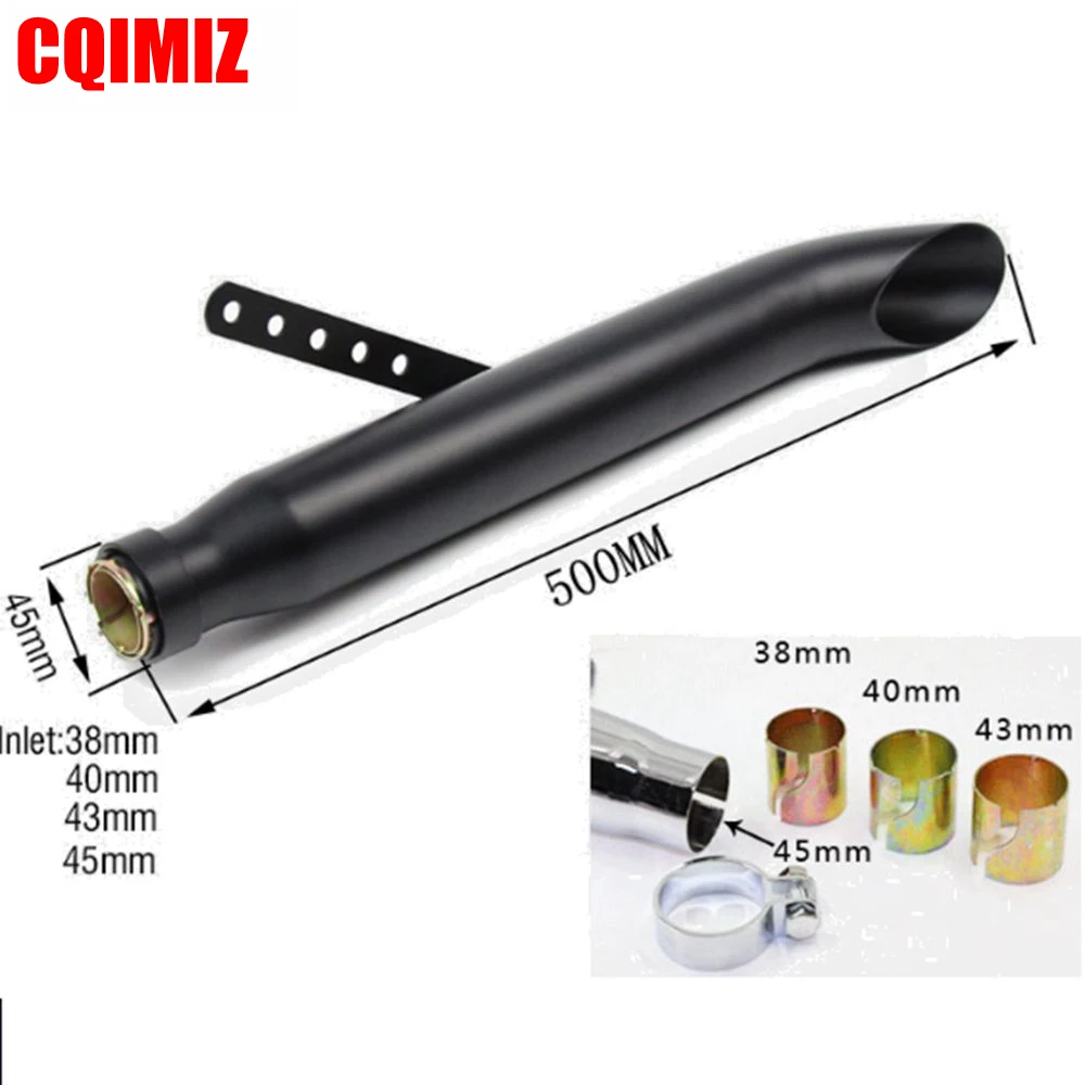 

1 Piece Universal Black Cone Mufflers Silencer Reverse Cone Exhaust Pipe Muffler Silencer For Harley Cafe Racer Bobber