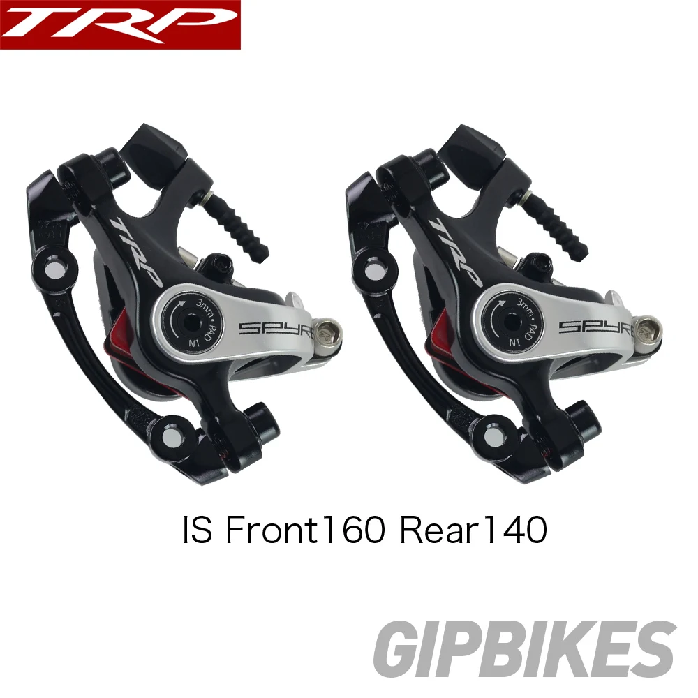 F160R140 one pair TRP Spyre сплав механический дисковый тормозной суппорт SPYRE суппорты передние/задние/пара w/или w/o 160 мм ротор с адаптером винты дорожные - Цвет: F160R140 one pair