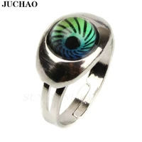 juchao vintage color change mood ring eye emotion feeling changeable ring temperature control color rings for women