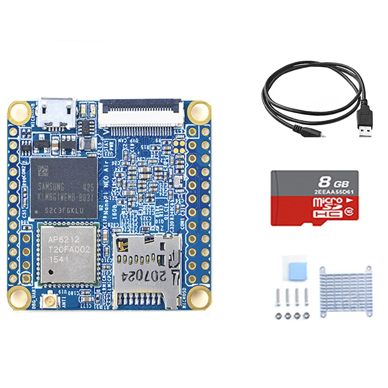 Nanopi Neo развитие Air доска комплект Allwinner H3 quad core Cortex A7 + 5 В/12A Питание 8 г SD карты