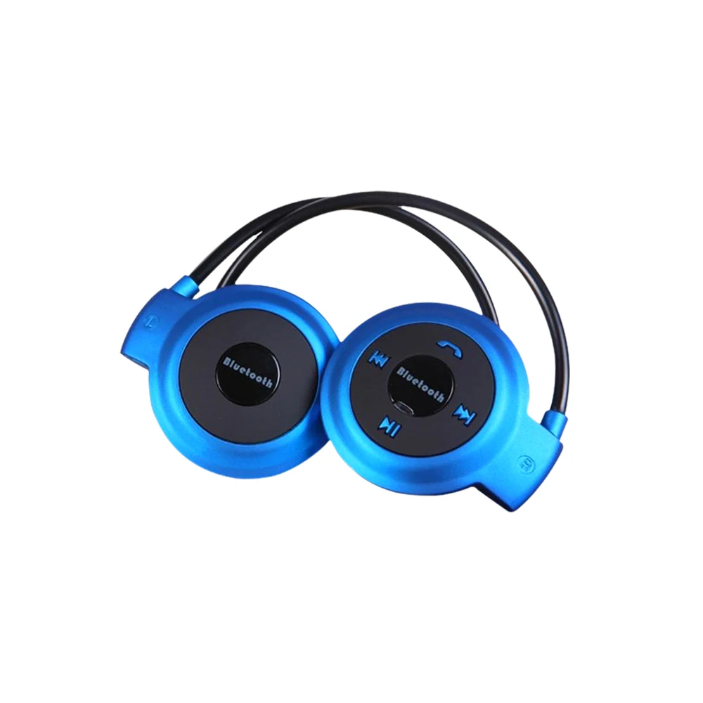 Синий DHL 10 шт мини-наушники Bluetooth спортивные гарнитуры MP3 плеер Беспроводной стерео Поддержка TF картой FM повязка на голову с наушниками - Цвет: Синий