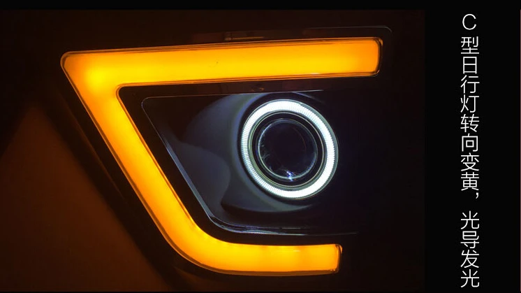 Белый светодиод DRL + желтый указателя поворосветильник COB angel eye (6 цветов)