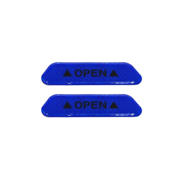 blue-2pcs Для smart 450 451 453 fortwo forfour автомобильный предупреждающий светоотражающий стикер, знак безопасности двери, украшение автомобиля, светоотражающие полосы для brabus - Название цвета: blue-2pcs