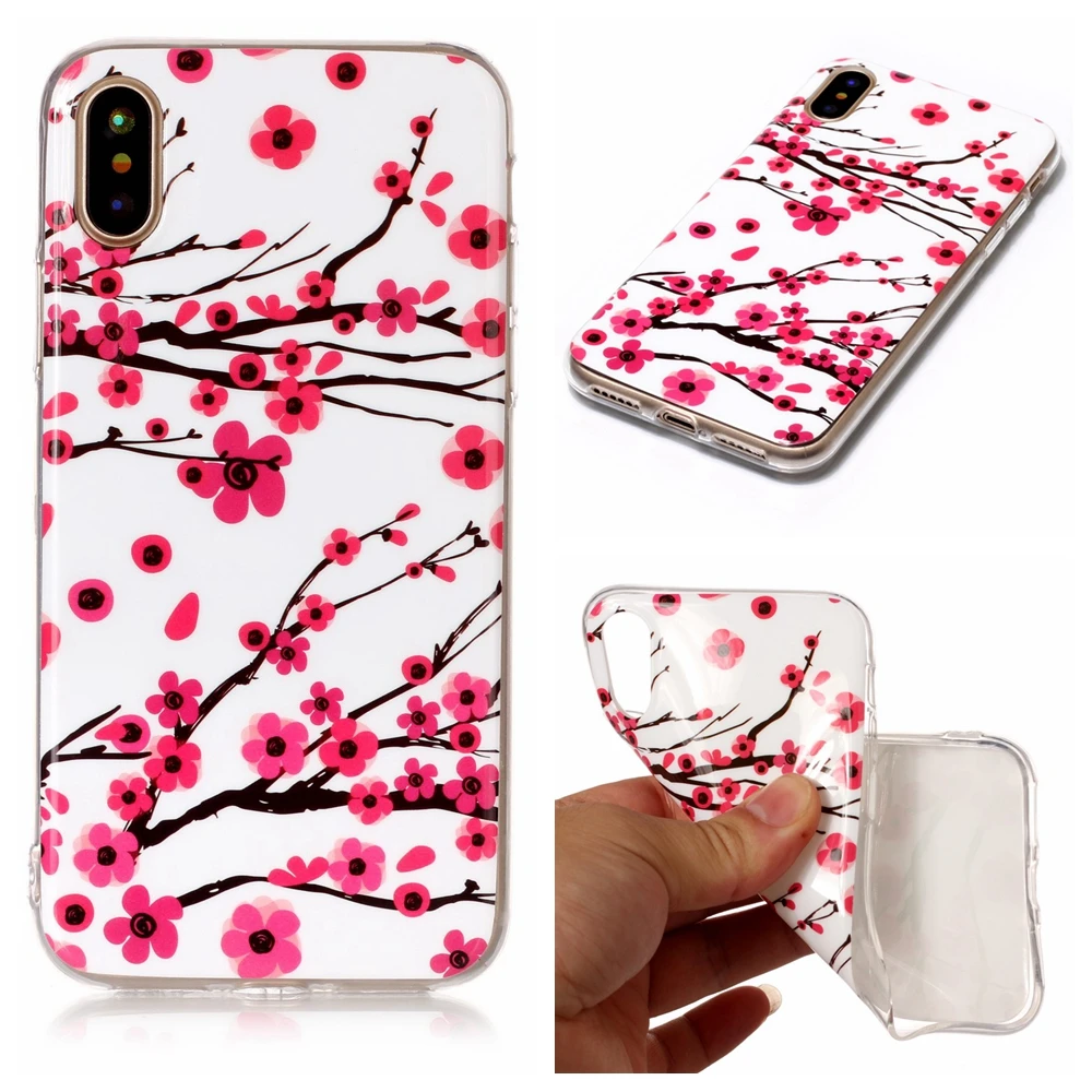 Для iPhone X чехол светящийся TPU Мягкий гель телефон В виде ракушки задняя крышка Coque