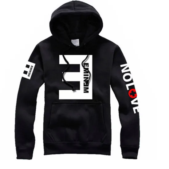 Черный Eminem/Модная женская и мужская толстовка с капюшоном и буквенным принтом в стиле хип-хоп Bboy, осенняя Ветровка унисекс, спортивный топ с длинными рукавами - Цвет: Черный