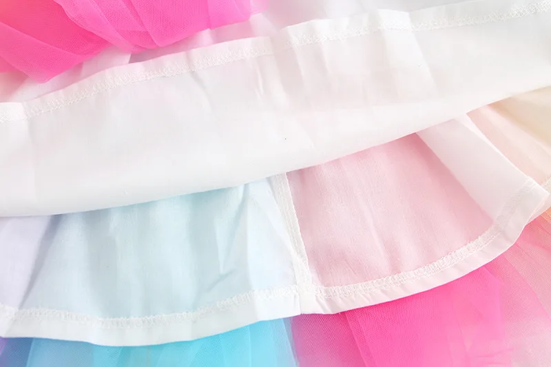 

Children Birthday Party Dress Clothes For Girls Halloween Costume Dress Children Clothing Cartoon Rainbow Girls Princess Dress