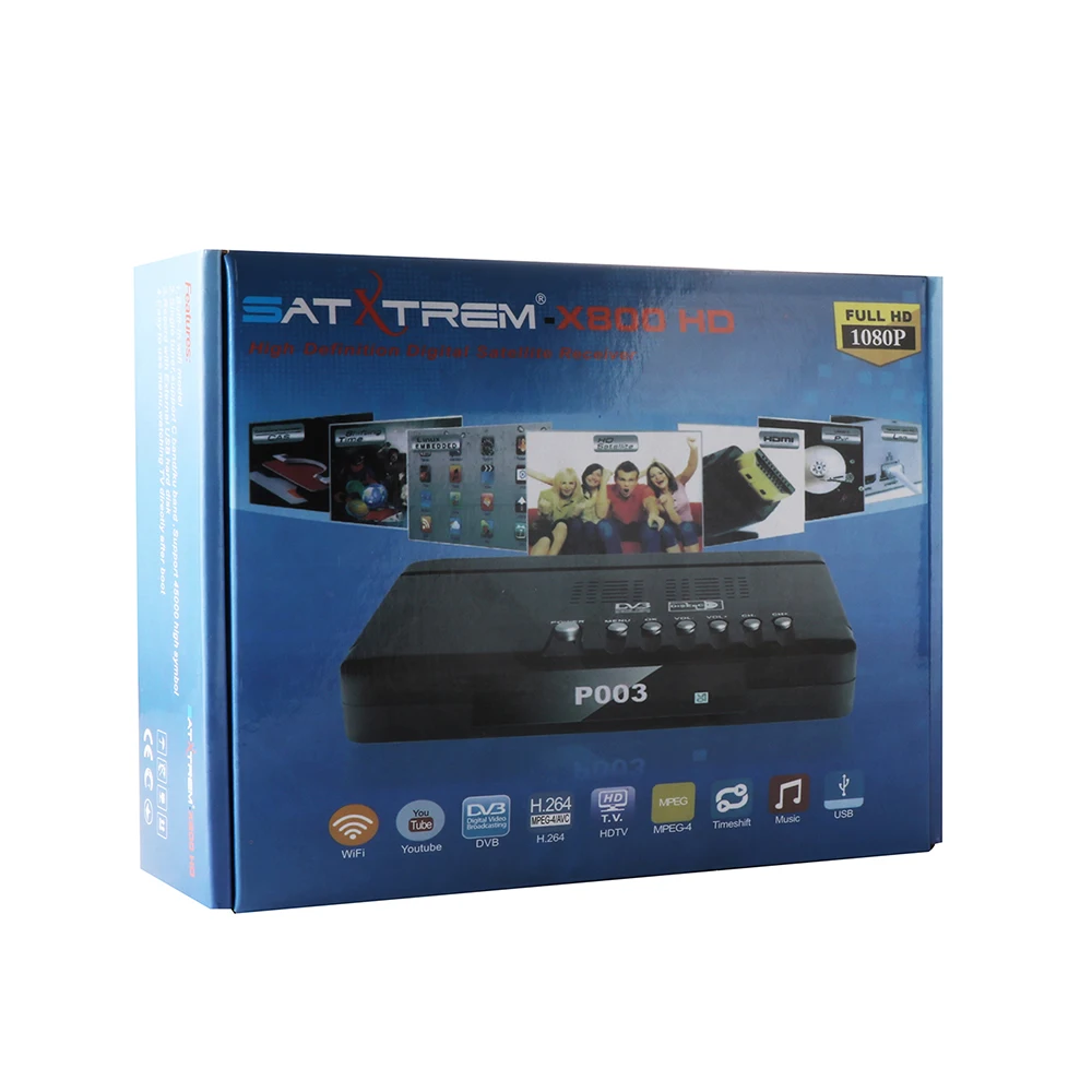 Satxtrem X800 HD Интеллектуальный спутниковый приемник цифровой DVB S2 Поддержка 1080P PVR USB WiFi Dollby AC3 Cccam приемник ТВ