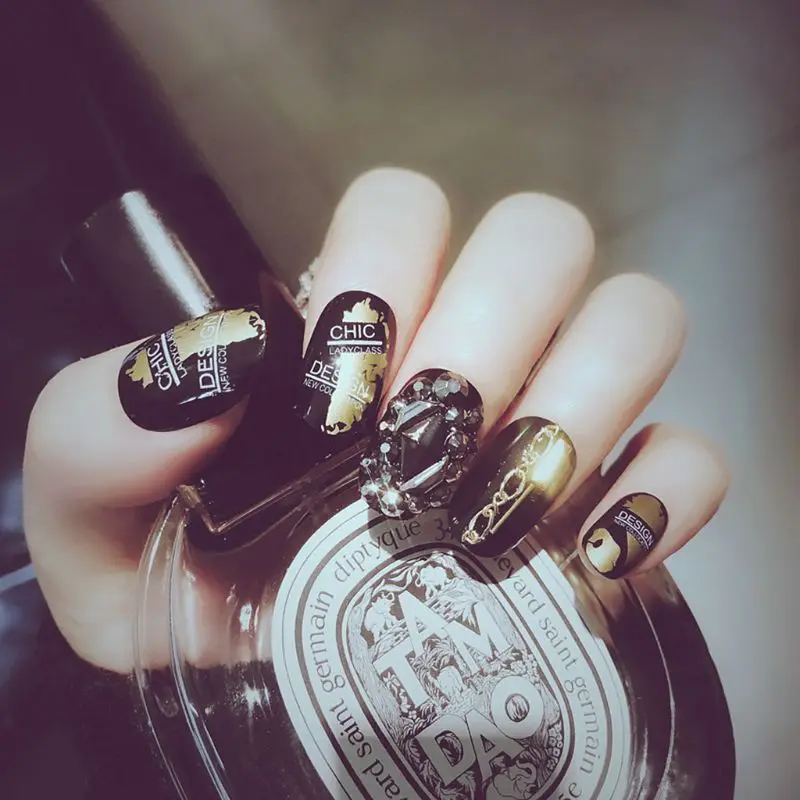 24 шт./компл. женские металлические круглые акриловые накладные ногти простые