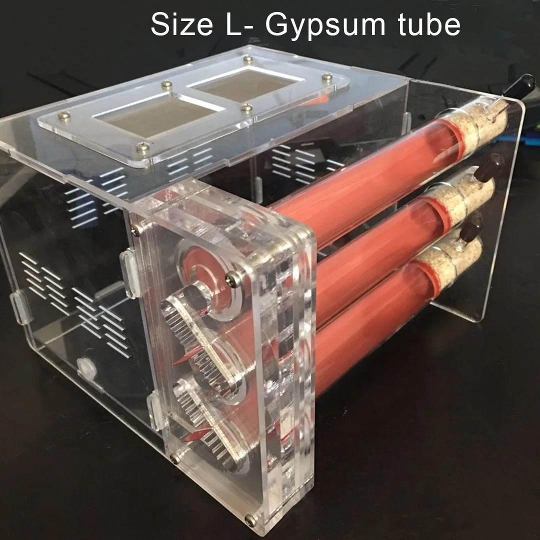 Gypsum tube DIY акриловая бамбуковая трубка муравьиная ферма экологическое Муравьиное гнездо 3 трубки мастерская с области кормления муравей дом для домашнего муравейника 18*18*14 см - Цвет: Gypsum tube