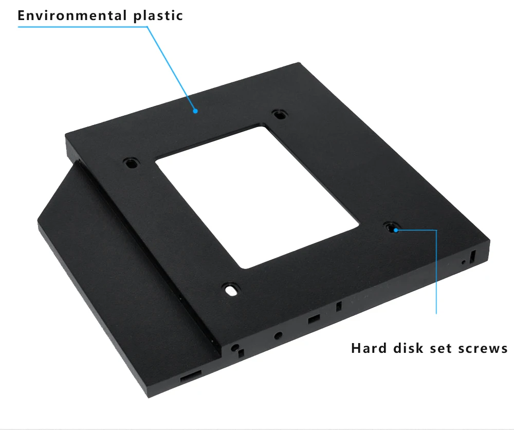 Sunvalley 12,7 мм Универсальный 2nd HDD Caddy 2," чехол для SSD, HDD SATA 3,0 для ноутбука
