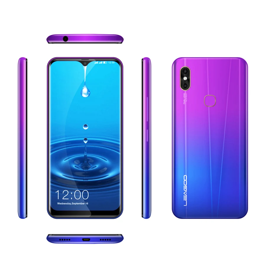 Blue Смартфон с большим экраном Leagoo M13 4 Гб Оперативная память 32 ГБ Встроенная память MT6761 Android 9,0 лица разблокирована Dual Sim FDD LTE 4G Smart мобильный телефон - Цвет: Blue