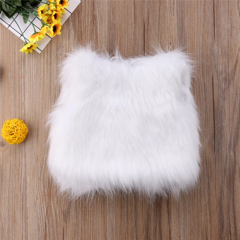 Модные пальто для девочек белые жилетки из искусственного меха теплая хлопковая