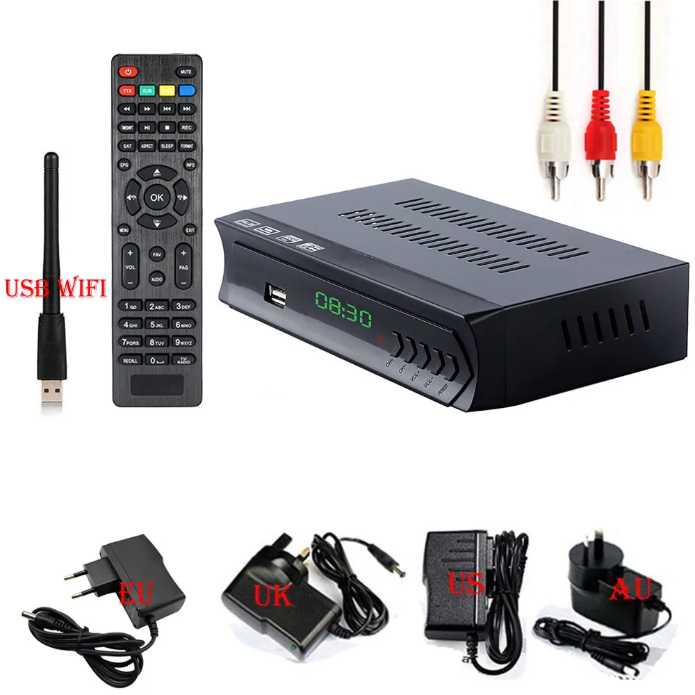 With USB Wifi Koqit HD AC3 DVB-S2 рецептор цифровой спутниковый ресивер ТВ тюнер коробка m3u IP tv Combo USB Wifi RJ45 Lan интернет Youtube VU Biss - Цвет: With USB Wifi