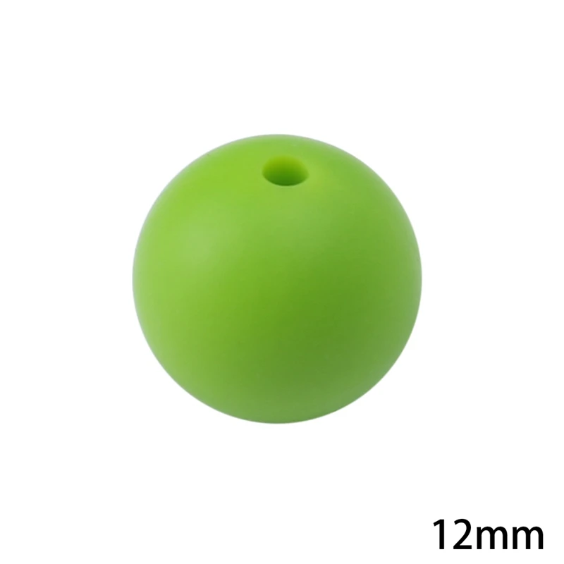 

20 Pcs Round Baby Chew Jewelry Silicone BPA Free Beads Teethers DIY Necklace New-M18
