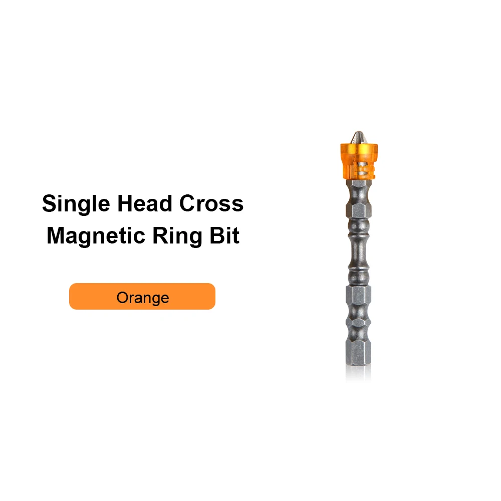 Orange Hex Shank JelBo оранжевый отвертка с одной головкой Магнитный Противоскользящий шестигранный хвостовик S2 электрическая отвертка сверло для электроинструментов - Цвет: Orange Hex Shank