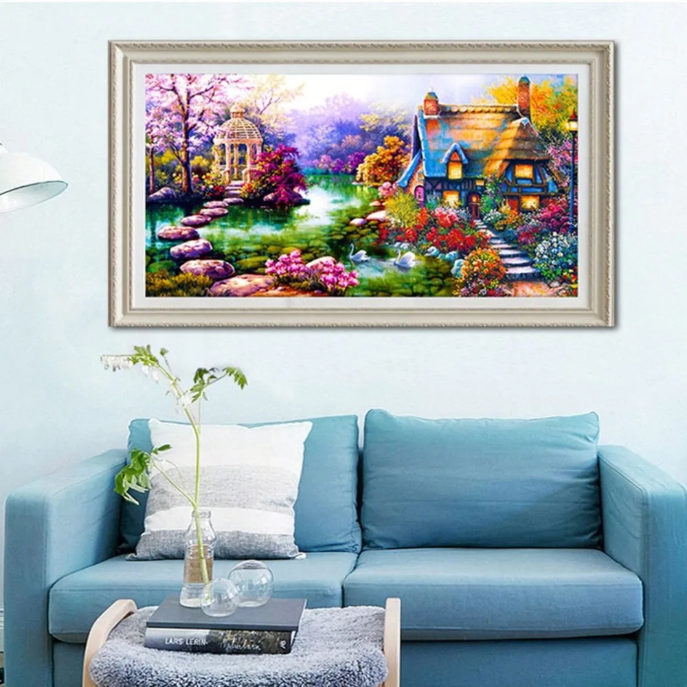 DIY 5D Алмазная мозаика пейзажи сад Lodge картина вышивки крестом Наборы алмазы