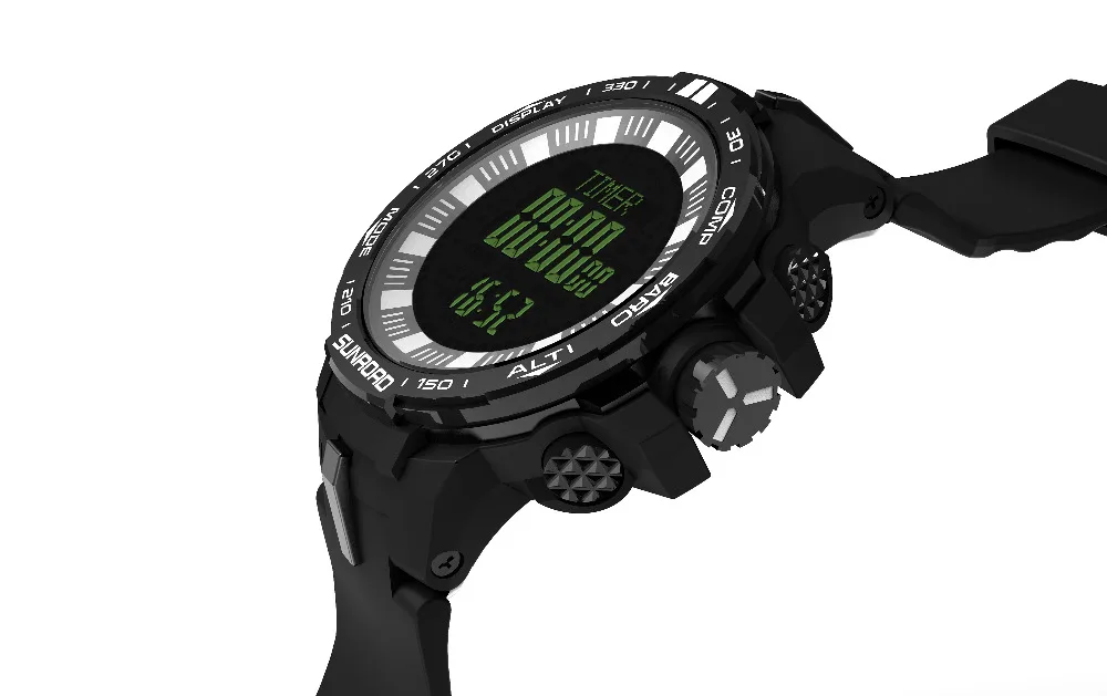 SUNROAD Мужские Цифровые спортивные часы FR861B-Barometer часы компас высотомер температура плавательный туристические часы(синий