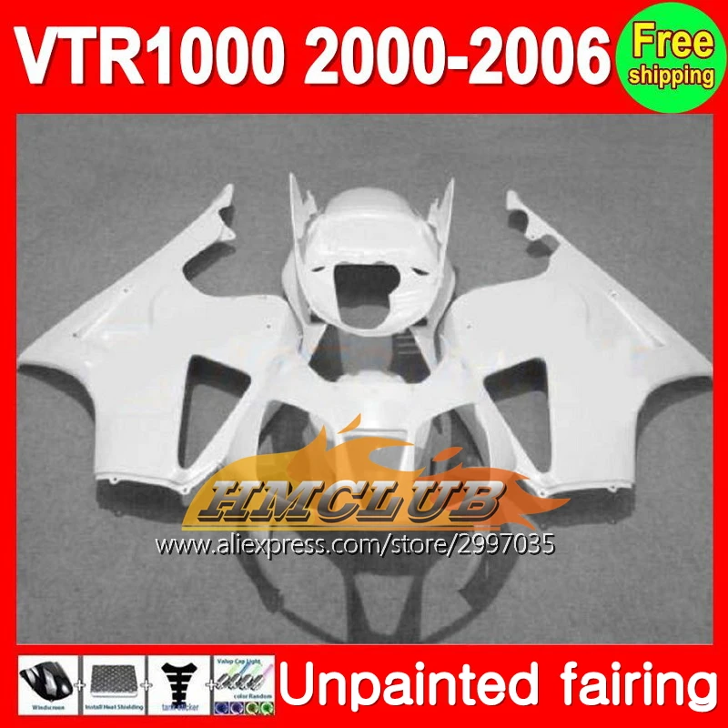 Корпус Неокрашенный полный обтекатель комплект для HONDA RC51 VTR1000 RTV1000 SP1 VTR 1000 SP2 2000 2001
