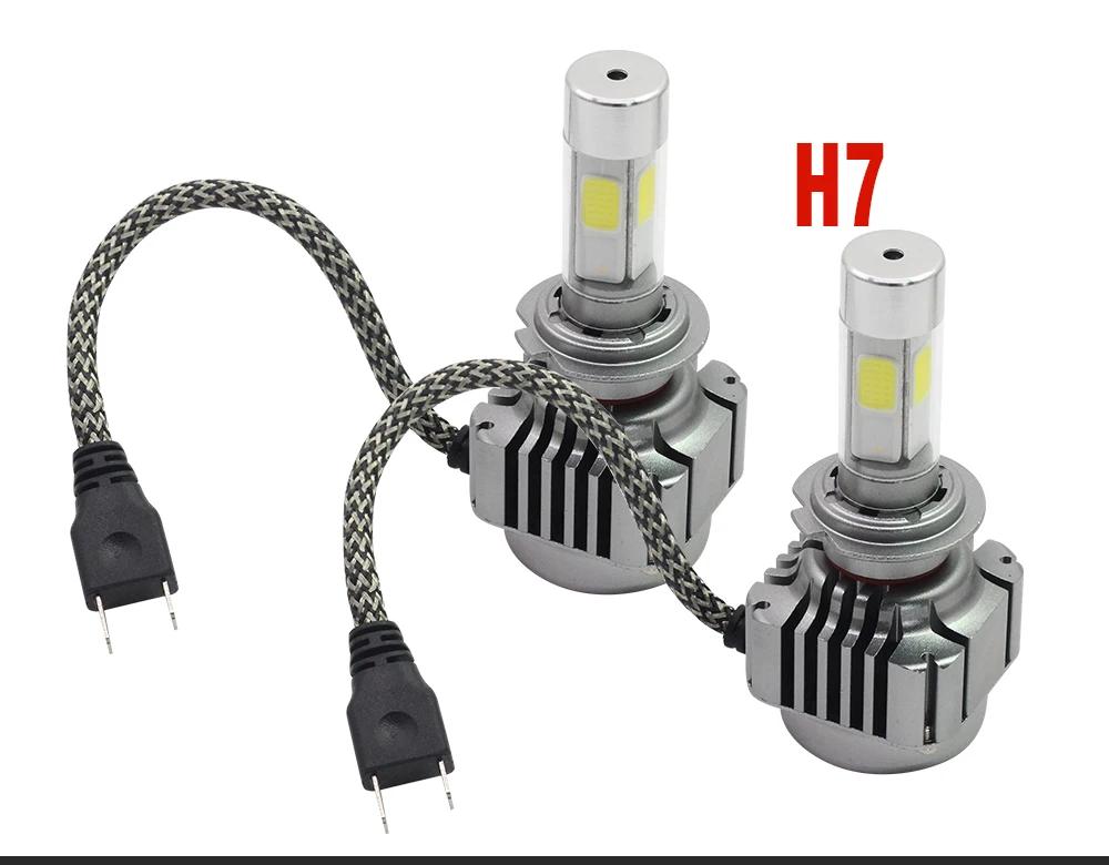 Cawanerl H1 H3 H4 H7 светодиодный головной светильник лампы 100W 12000LM/комплект 6000K 12V H8 H9 H11 9005 HB3 9006 HB4 9007 H13 Противотуманные фары Дневные Фары Светильник налобный фонарь