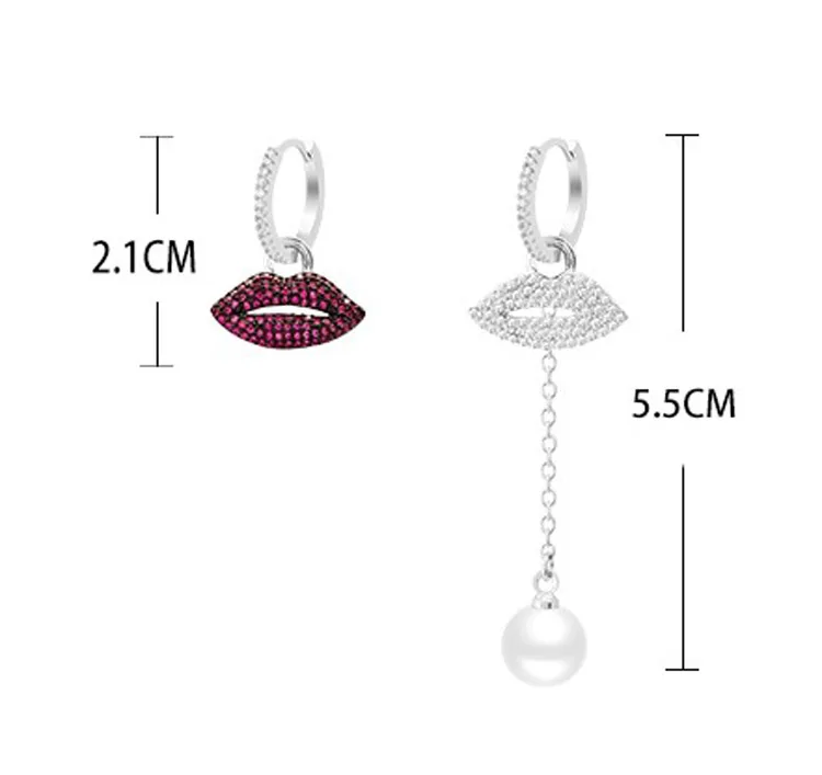 AAA + качественные модные асимметричные серьги-кольца из стерлингового серебра