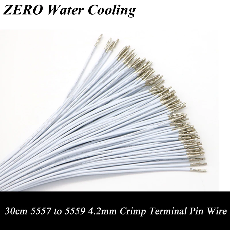 Обжимные контакты белый UL1007 18AWG ATX / PCI E PSU EPS штекер гнездо провод 50 шт./лот