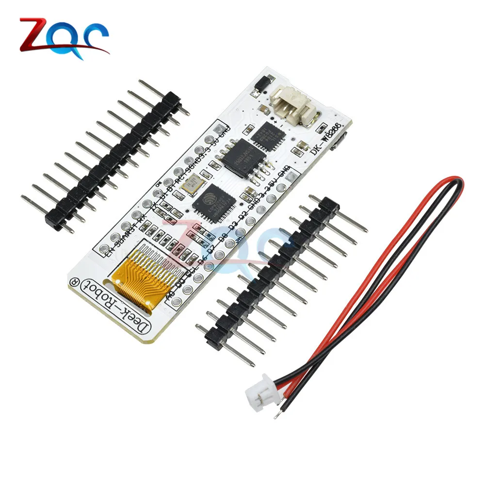 Плата PCB NodeMcu для Arduino IOT беспроводной модуль ESP8266 с OLED экраном 0 91 дюйма Wi Fi чип CP2014 32