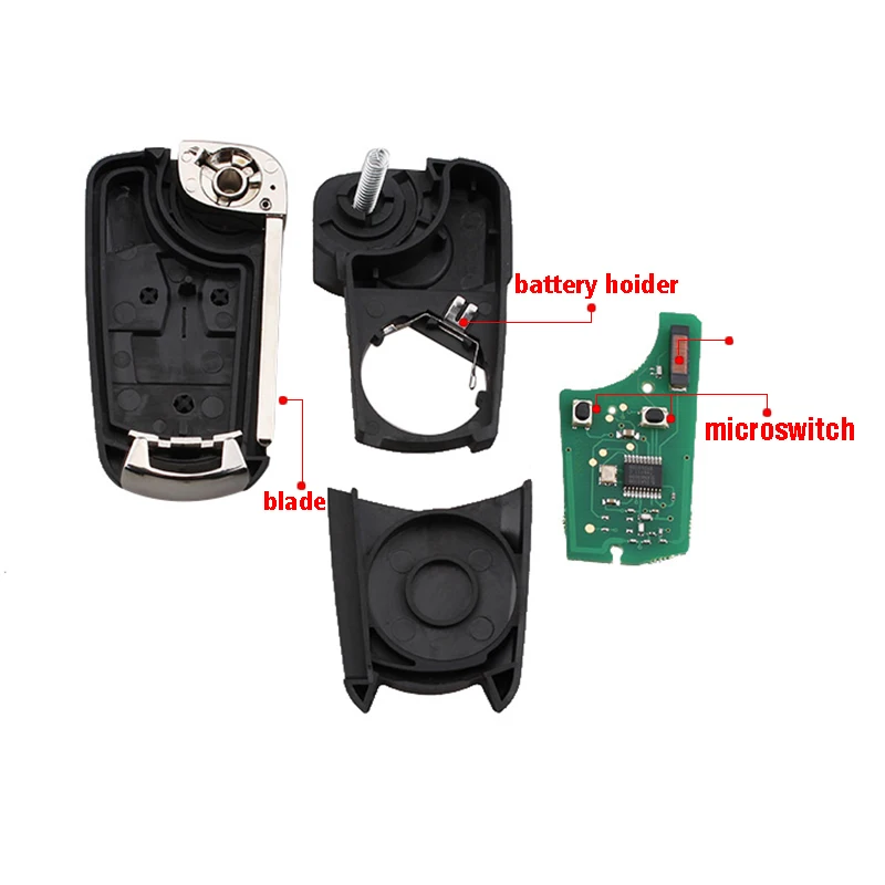 Qwmend 2 кнопки PCF7946/PCF7941 Чип дистанционного ключа для Vauxhall Opel Astra H Zafira B 2005 2006 2007 2008 2009 2010 433 МГц
