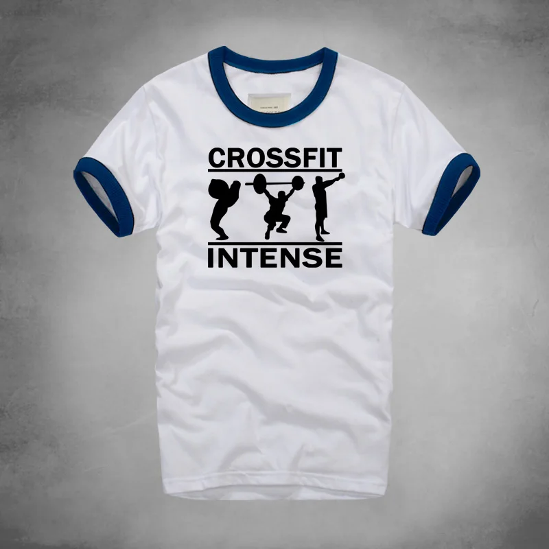 Lexury/летние футболки с круглым вырезом надпись Crossfit Intense Out Door Классическая