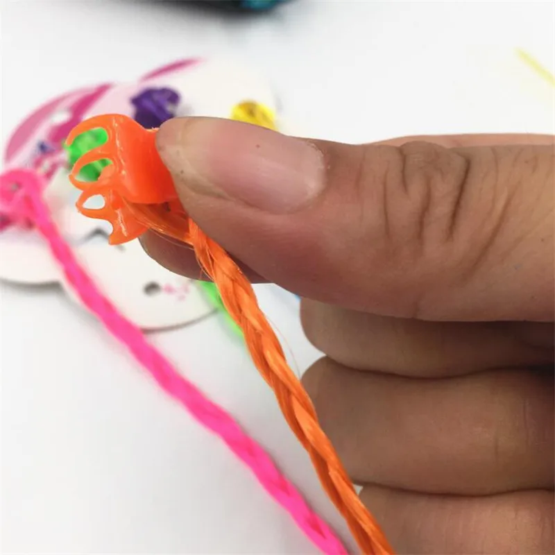 Разноцветные парики для девочек 6 шт./лот украшение волос конский хвост заколки