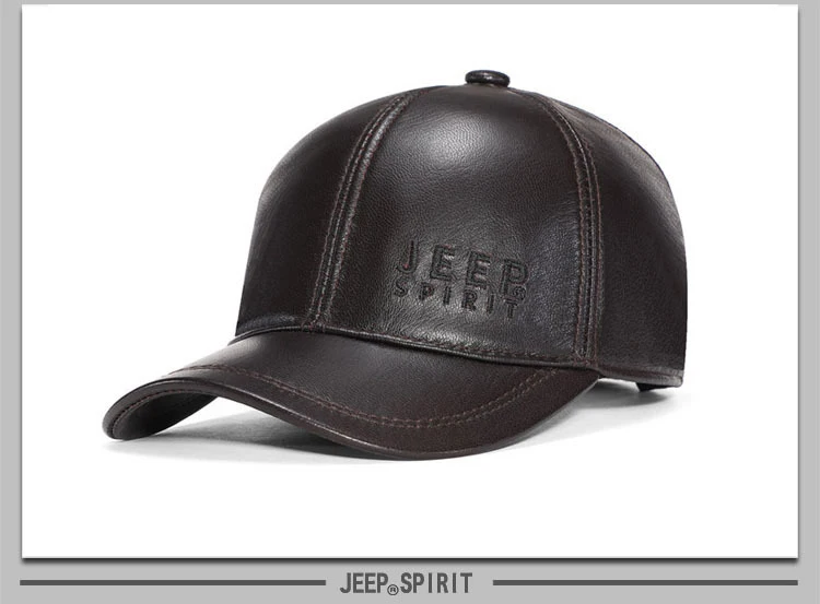 Оригинальная бейсбольная кепка JEEP SPIRIT, мужская Кепка из натуральной кожи, шапка для папы, кожаная Кепка gorras para hombre casquette