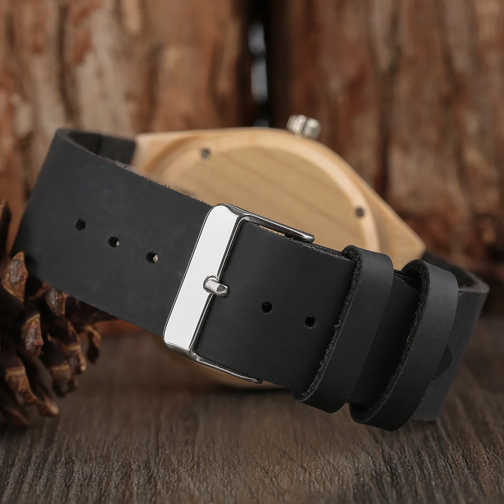 Модные Простые бамбуковые деревянные часы для мужчин лучший бренд Роскошные