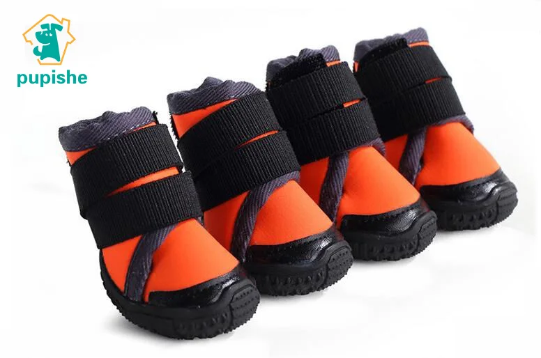 

PUPISHE Winter Warm Outdoor Large Dog Shoes Anti Slip Big Dog Boots for Medium Large Dogs Golden Retriever Reflective Pet Shoes