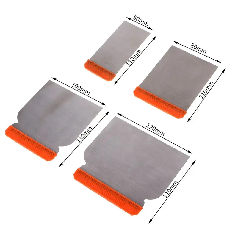 

4pcs Carbon Steel Putty Knives Kit Durable Scraper Putty Cleaning Filling Tool