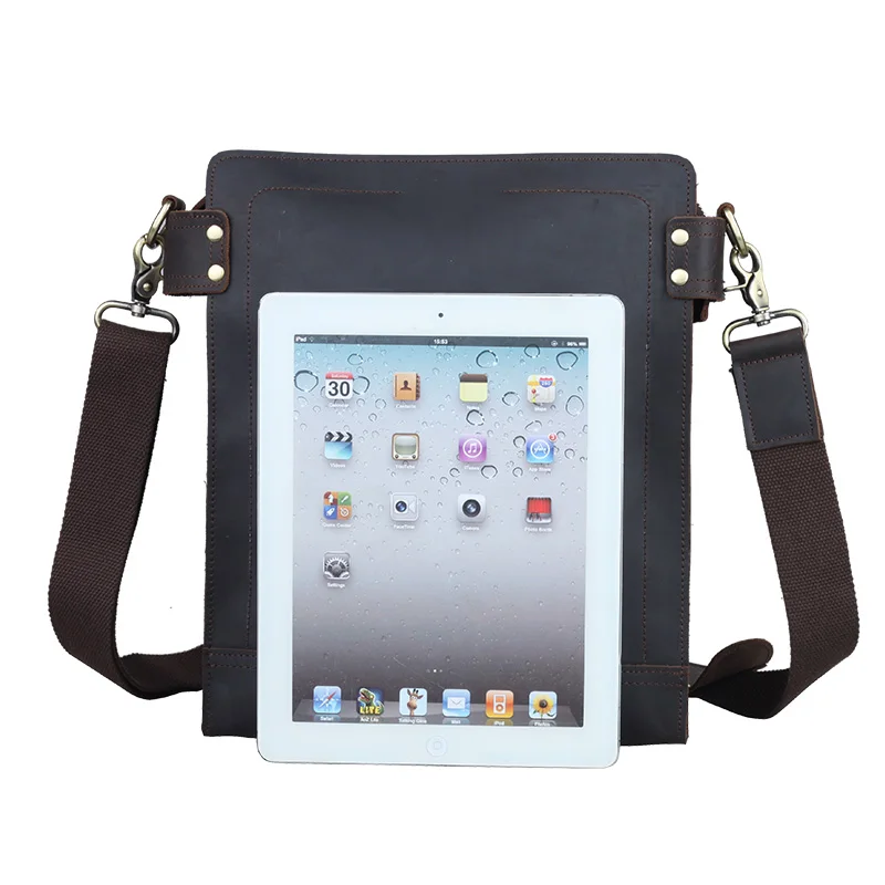 Модный мужской портфель TIDING из бычьей кожи сумка через плечо маленькая 1066 |