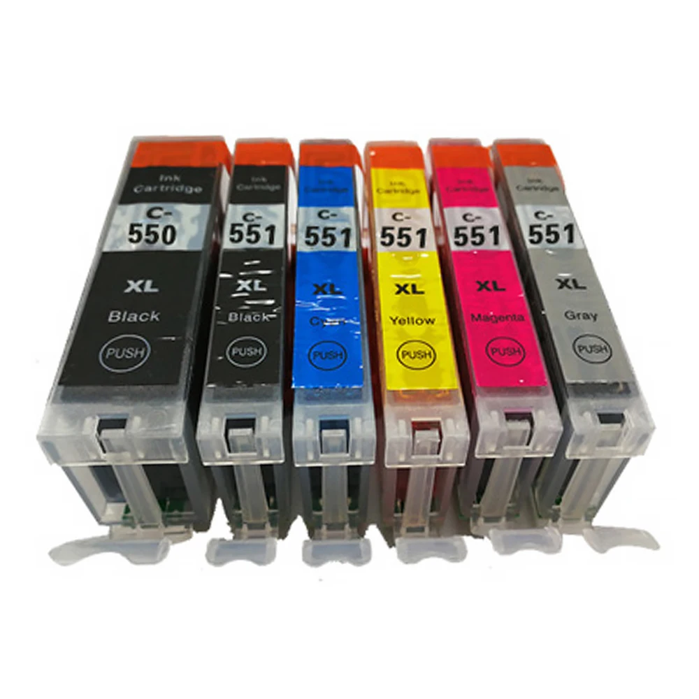 Картриджи для Canon iP7250 MG5650 MX925 iX6850 MG5550 MG5450 MG6650 MX920 MG5400 MG6450 MG7500 MX725|pgi-550 cli-551|canon ip7250