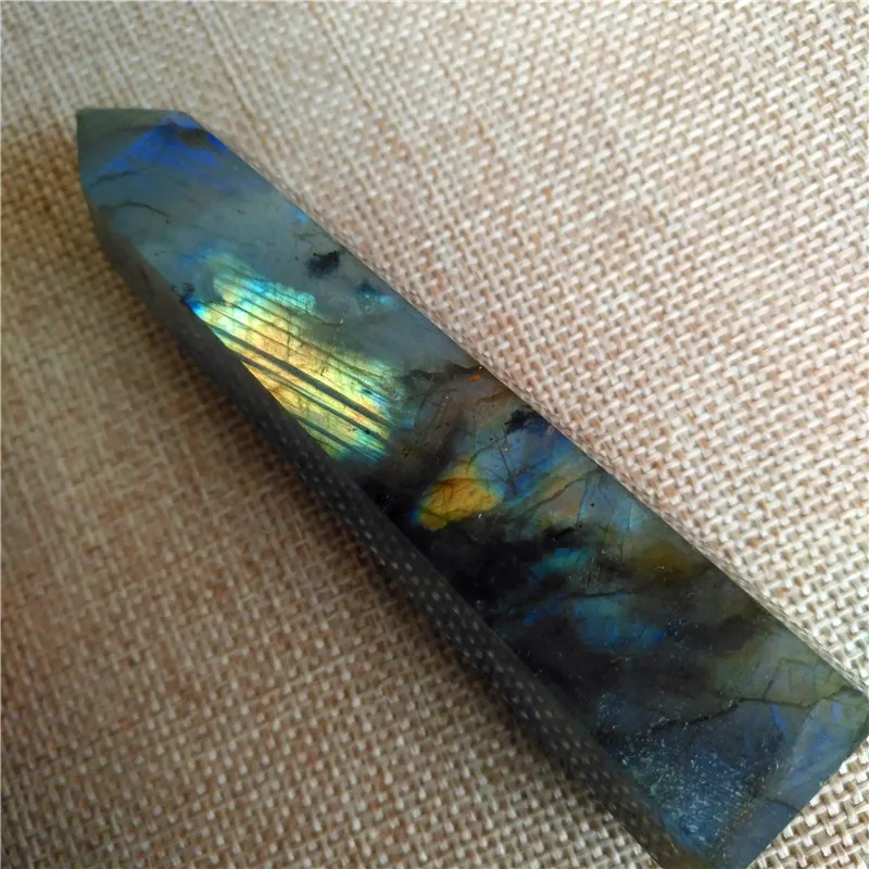 9-10 см) полировка лабрадоритовый кварц кристаллические палочки divination палочка Декорации для фотографии палочка праздничные подарки arbol de navidad
