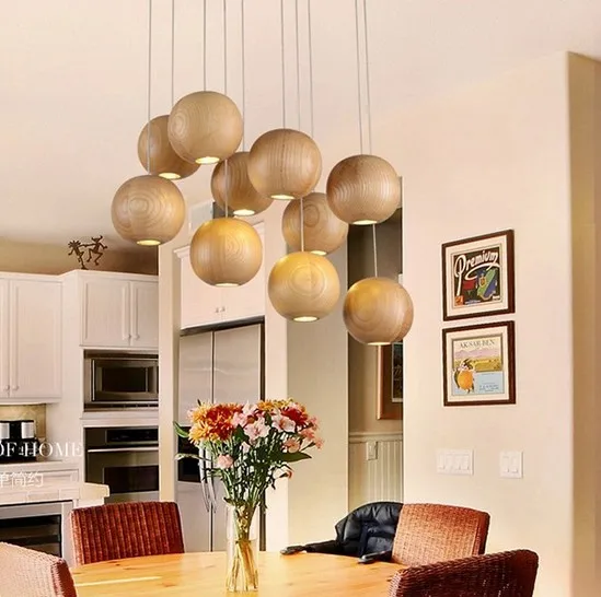 Скандинавское Дерево Искусство круглый шар Droplight современные светодиодные