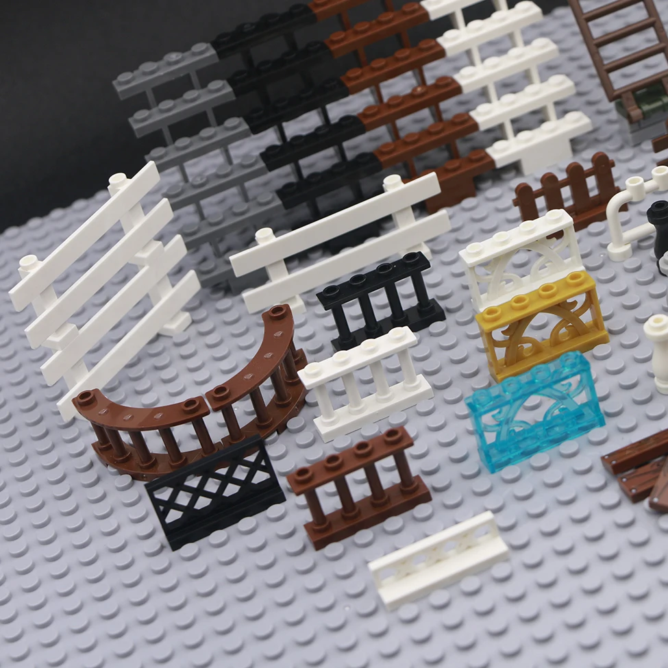 Аксессуары для ограждения лестницы MOC мини фигурки дом сад военные игрушки