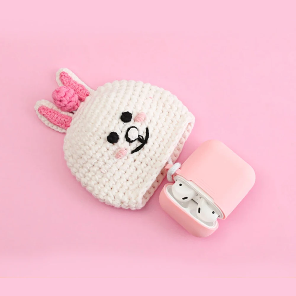 Для Apple Airpods ручной работы вязаный мультяшный вязаный чехол Защитный чехол для air pods чехол для наушников s Аксессуары