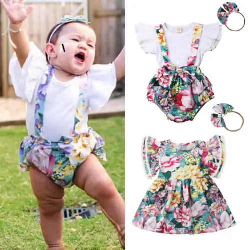 Комплект одежды для новорожденных топ с круглым вырезом и шорты|Комплекты