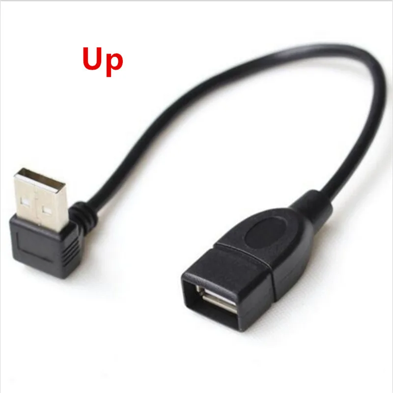 20 см USB 2 0 A папа к женскому 90 Угловой удлинитель Кабель USB2.0 M/F